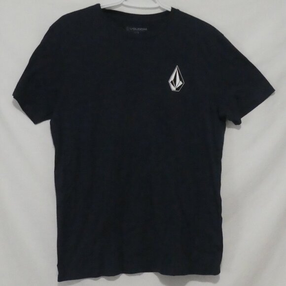VOLCOM | medium | Navy Short Sleeve Tee | Logo On Front and Back - Picture 1 of 14